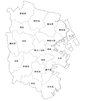 横浜市の地図